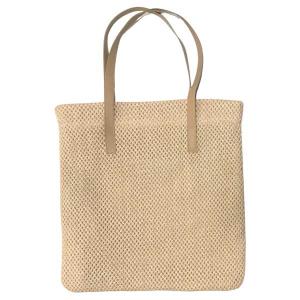 Wholesale  2011 - Ivory<br>
Wicker Look Tote Bag - 