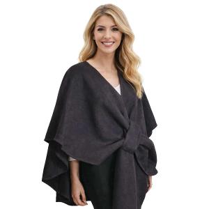 LC16/T - Luxury Wool Feel Loop Cape Plum - One Size Fits Most