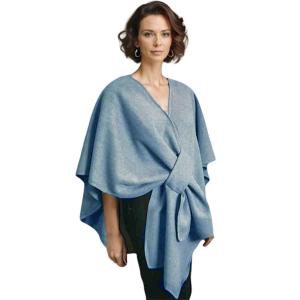 Wholesale LC16 - Luxury Wool Feel Loop Cape LC16 - Denim/Blue Grey - 