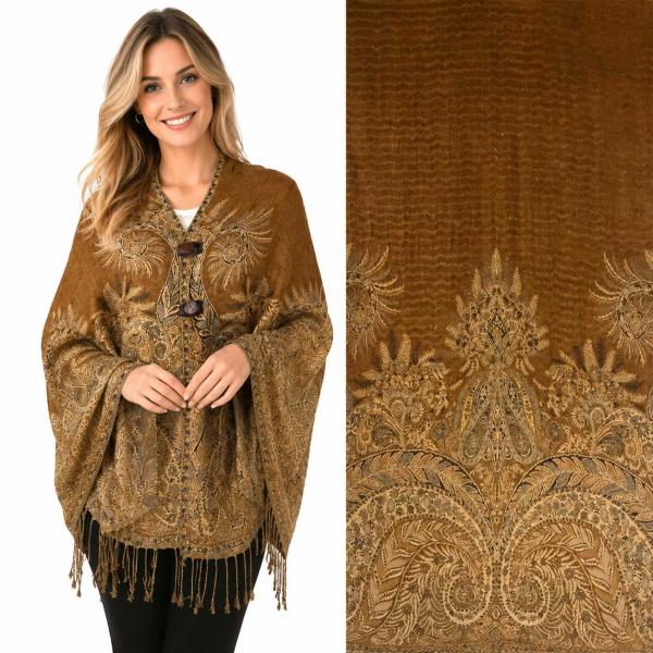 wholesale 3691 - Woven Paisley Button Shawls 3691 - A16 Copper<bR>
Woven Paisley Button Shawl - 