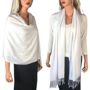 Wholesale  3697 - #02 White<br>
Pashmina Style Solid Color Wrap - 