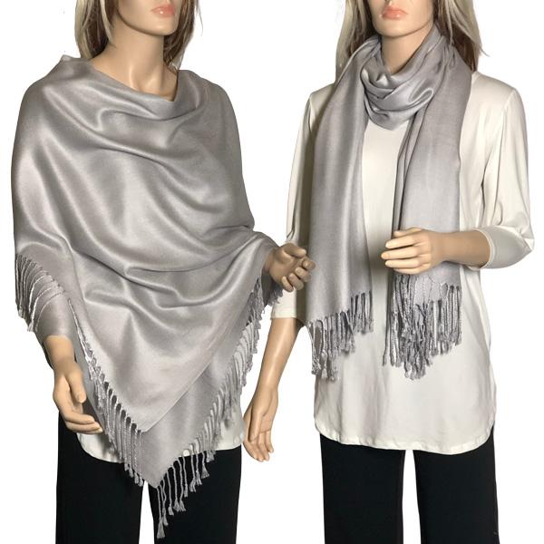 wholesale 3697 - Pashmina Style Solid Color Wraps Silver #26 MB - 