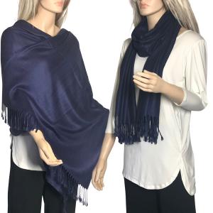 Wholesale  3697 - #05 Navy<br>
Pashmina Style Solid Color Wrap - 