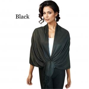 3697 - Pashmina Style Solid Color Wraps Black #42<br>
Pashmina Style Shawl - 