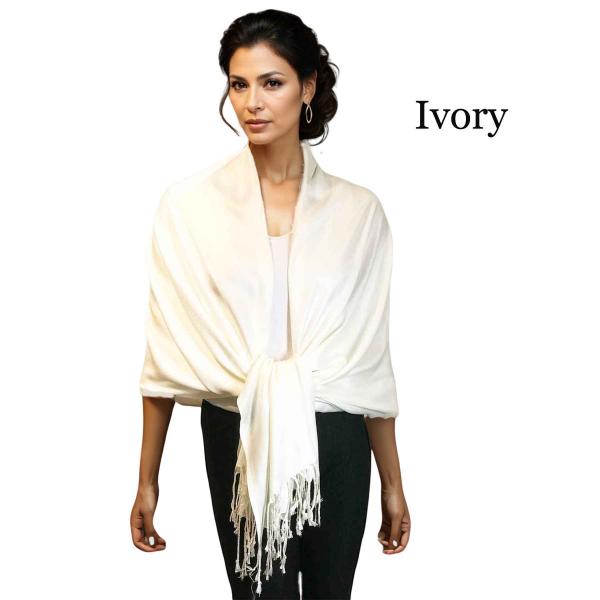 wholesale 3697 - Pashmina Style Solid Color Wraps Ivory #02<br>
Pashmina Style Shawl - 