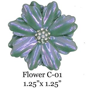Wholesale 3700 - Magnetic Flower Brooches Flower - C01 - 1.25