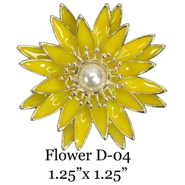 Wholesale 3700 - Magnetic Flower Brooches Flower - D04 - 1.25