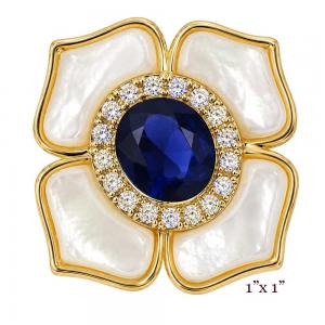 3700/T - Magnetic Flower Brooches Flower - F01
 - 1 In. Diameter