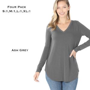 Wholesale  2106 - Ash Grey <br>
4 Pack(S:1,M:1,L:1,XL:1) - 1 Small 1 Medium 1 Large 1 Extra Large
