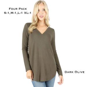 Wholesale  2106 - Dark Olive <br>
4 Pack(S:1,M:1,L:1,XL:1) - 1 Small 1 Medium 1 Large 1 Extra Large