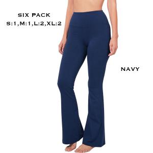 Wholesale 3222 - Yoga Flare Pants 3222 - Navy Six Pack<br>
(S:1,M:1,L:2,XL:2) - 