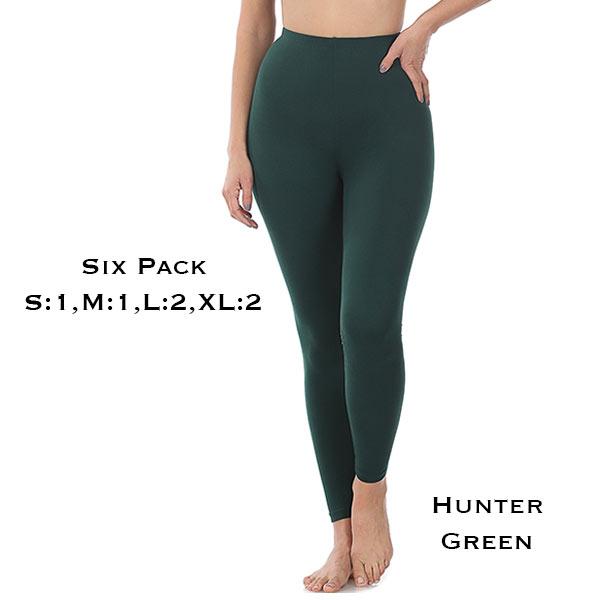 wholesale 3238  -  Brushed Fiber Leggings Six Packs 3238 Hunter Green - Six Pack<br>
(S:1,M:1,L:2,XL:2) - S:1,M:1,L:2,XL:2