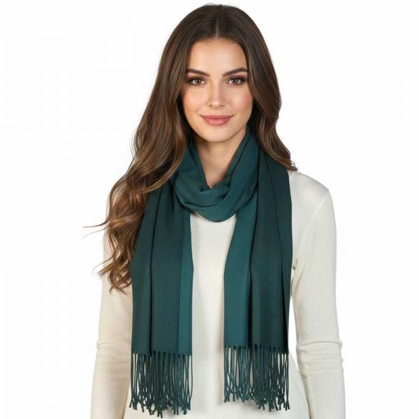 wholesale 3713 - Cashmere Blend Shawls - Solid and Two Tone 3713 - #20 Hunter/Forest Green<br>
Two Tone Cashmere Blend Shawl (MB) - 