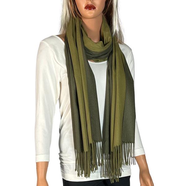 Wholesale 3713 - Cashmere Blend Shawls - Solid and Two Tone 3713 - #21 Avocado/Olive<br>
Two Tone Cashmere Blend Shawl - 