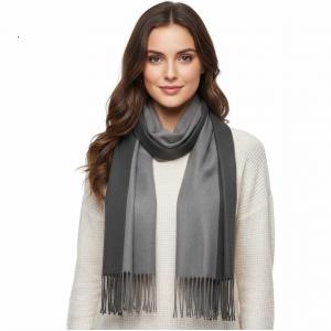 Wholesale 3713 - Cashmere Blend Shawls - Solid and Two Tone 3713 - #30 Taupe/Brown<br>
Two Tone Cashmere Blend Shawl (MB) - 