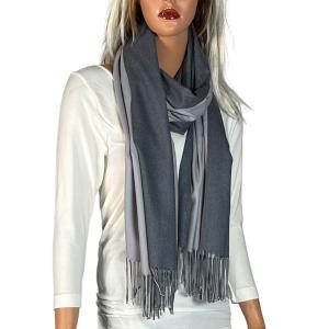 Wholesale  3713 - #33 Grey/Pewter<br>
Two Tone Cashmere Blend Shawl - 