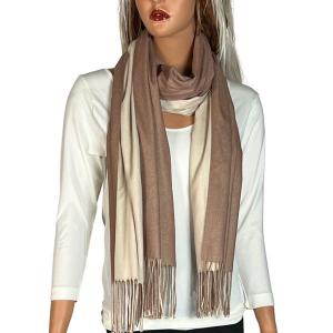 3713 - Cashmere Blend Shawls - Solid and Two Tone 3713 - #35 Tan/Nutmeg<br>
Two Tone Cashmere Blend Shawl - 