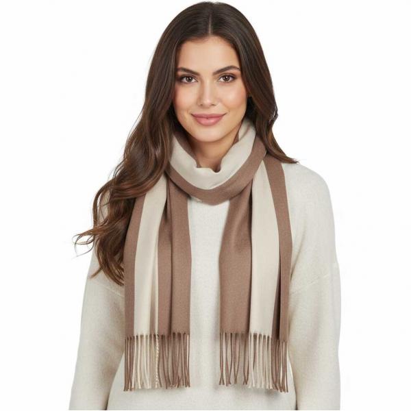 wholesale 3713 - Cashmere Blend Shawls - Solid and Two Tone 3713 - #35 Tan/Nutmeg<br>
Two Tone Cashmere Blend Shawl - 