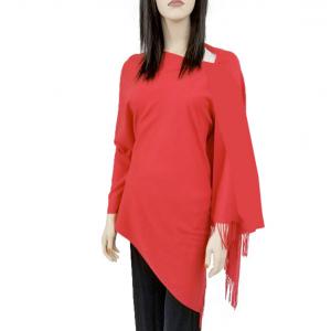 3713 - Cashmere Blend Shawls - Solid and Two Tone 3713 - Red <br>Cashmere Blend Shawl - 