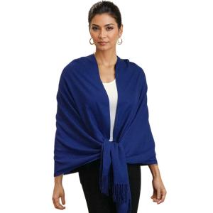 Wholesale 3713 - Cashmere Blend Shawls - Solid and Two Tone 3713 - Royal Blue <br>Cashmere Blend Shawl - 