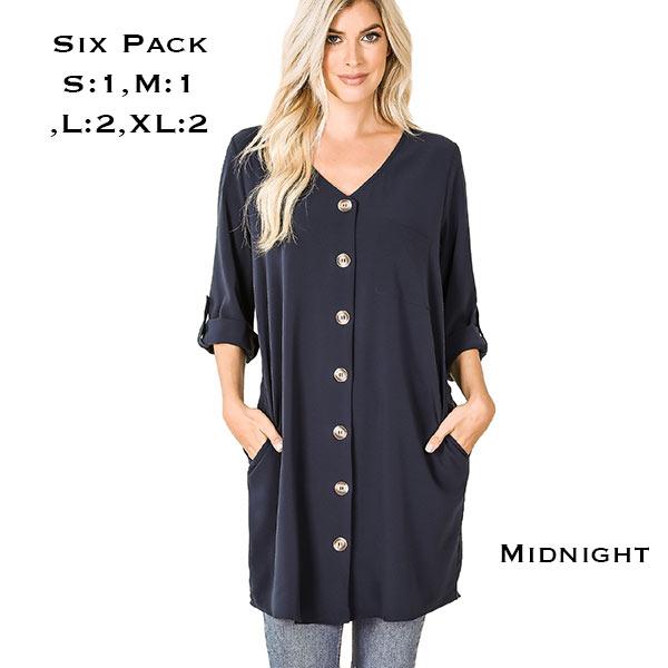 wholesale 2729 - Button Front Cardigan/Dress 2729 - Midnight<br>
Button Front Cardigan/Dress
 - 1 Small 1 Medium 2 Large 2 Extra Large