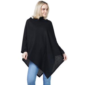 10336 - Textured Weave Jersey Ponchos 10336 - Black<br>
Textured Jersey Poncho
 - 