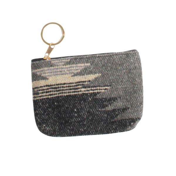 wholesale 3721 - Western Design Bags and  Coin Purses 10364 - Black Grey Multi<br>
Western Coin/Card Purse - 5