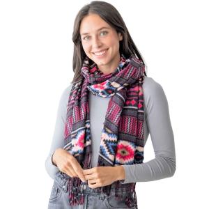 Western Pattern Woven Scarves - 10293/4039 4039 - Red Multi<br>
Western Pattern Woven Scarf - 27