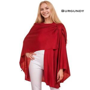 4213 - Cashmere Feel Loop Pull Thru Wrap 4213 - Burgundy - 