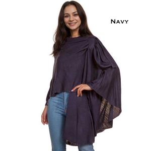 Wholesale 4213 - Cashmere Feel Loop Pull Thru Wrap 4213 - Navy - 