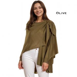 Wholesale 4213 - Cashmere Feel Loop Pull Thru Wrap 4213 - Olive - 