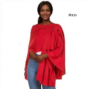 4213 - Cashmere Feel Loop Pull Thru Wrap 4213 - Red - 