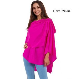 Wholesale 4213 - Cashmere Feel Loop Pull Thru Wrap 4213 - Hot Pink - 