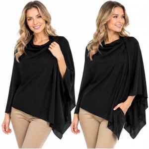4213 - Cashmere Feel Loop Pull Thru Wrap 4213 - Black - 