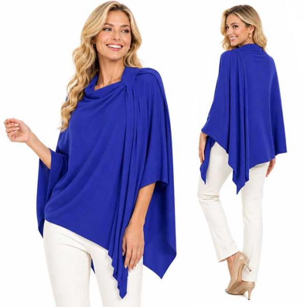 wholesale 4213 - Cashmere Feel Loop Pull Thru Wrap 4213 - Royal Blue - 