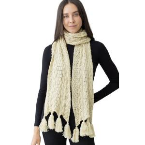 Wholesale  4024 - Ivory
Knitted Scarf - 
