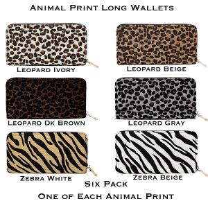 Wholesale  3734 - Animal Prints<br>
Long Wallets - 