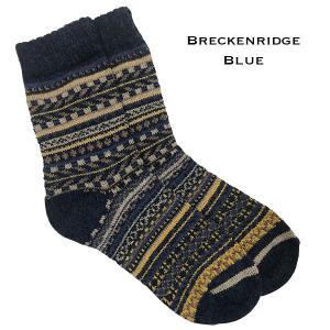 Wholesale  3748 - Breckenridge Blue Multi <br>
Fits Women's Size 6-10<br> 18% wool, 45% cotton, 37% polyester - 