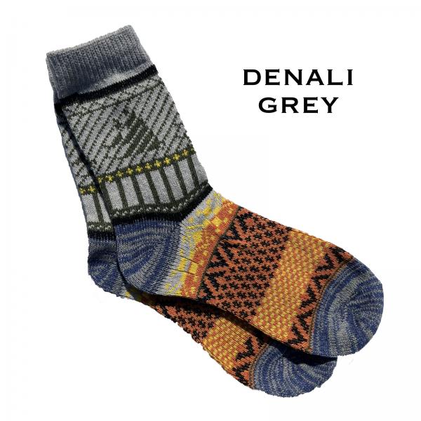 wholesale 3748 - Crew Socks Denali Grey Multi - Woman's 6-10
