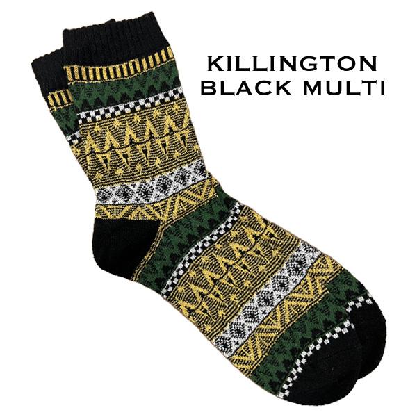 wholesale 3748 - Crew Socks Killington Black Multi MB - Woman's 6-10