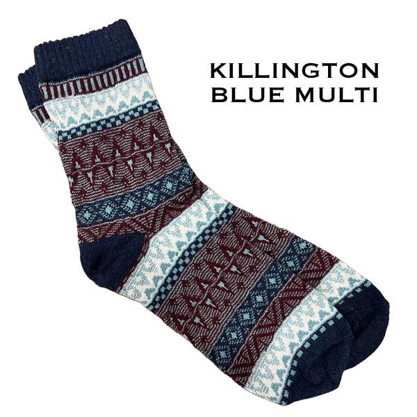 wholesale 3748 - Crew Socks Killington Blue Multi MB - Woman's 6-10