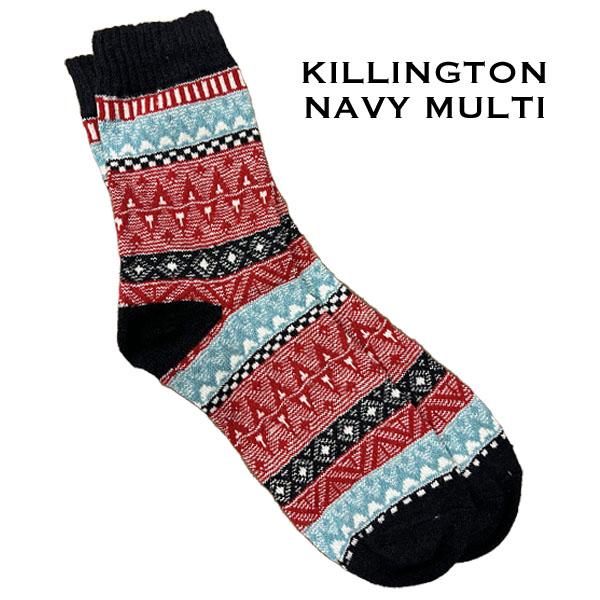 wholesale 3748 - Crew Socks Killington Navy Multi MB - Woman's 6-10