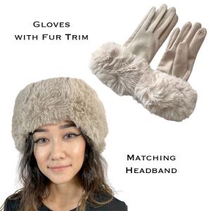 3750 - Fur Headbands with Fur Trim Matching Gloves 3750 - 02<br>
Cream/Latte
Fur Headband with Matching Gloves - 