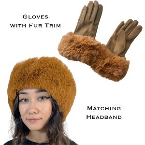 3750 - Fur Headbands with Fur Trim Matching Gloves 3750 - 08<br>Camel/Caramel
Fur Headband with Matching Gloves - 