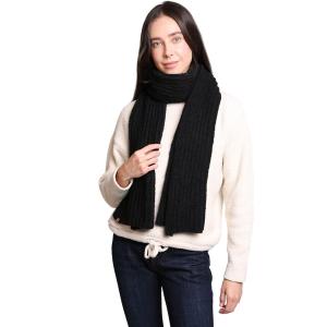 2201 - LUX Soft Knitted Scarf 2201 - Black - 