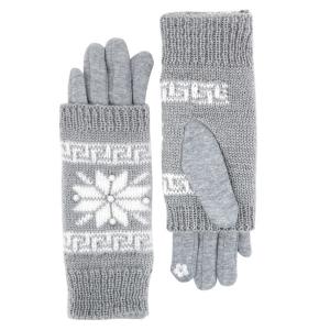 Wholesale  212 - Light Grey<br>
Holiday 3 in 1 Gloves - 