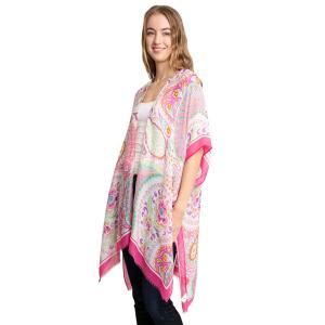 3770 - Gauze Cotton Feel Kimonos 2302 - Rose Paisley<br>
Silky Viscose Ultra Light Kimono*
 - 