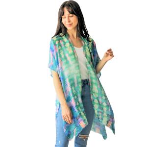 3770 - Gauze Cotton Feel Kimonos 5091 - Green Multi<br>
Abstract Print Kimono*** - 