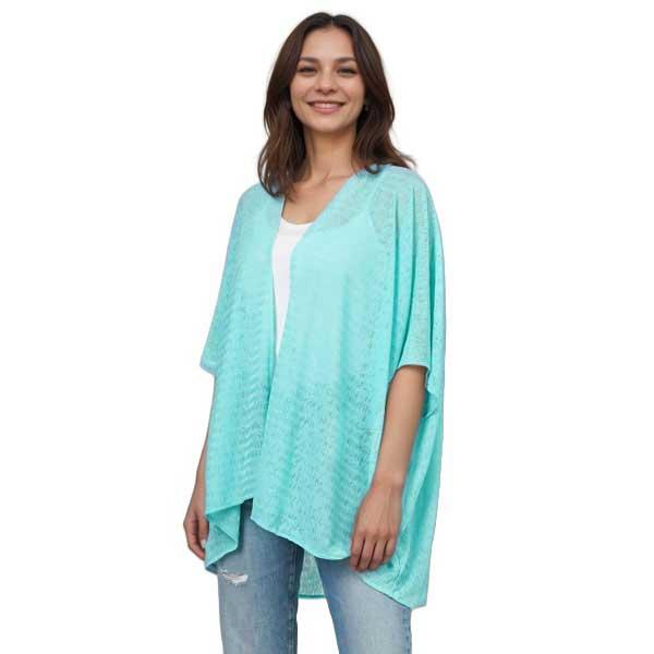 wholesale 10562 - Drapey Knit Kimonos Mint - 