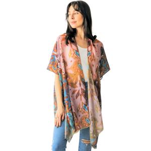 Assorted Lightweight Kimonos 5092 - Beige Multi<br>
Abstract Floral Print Kimono - 